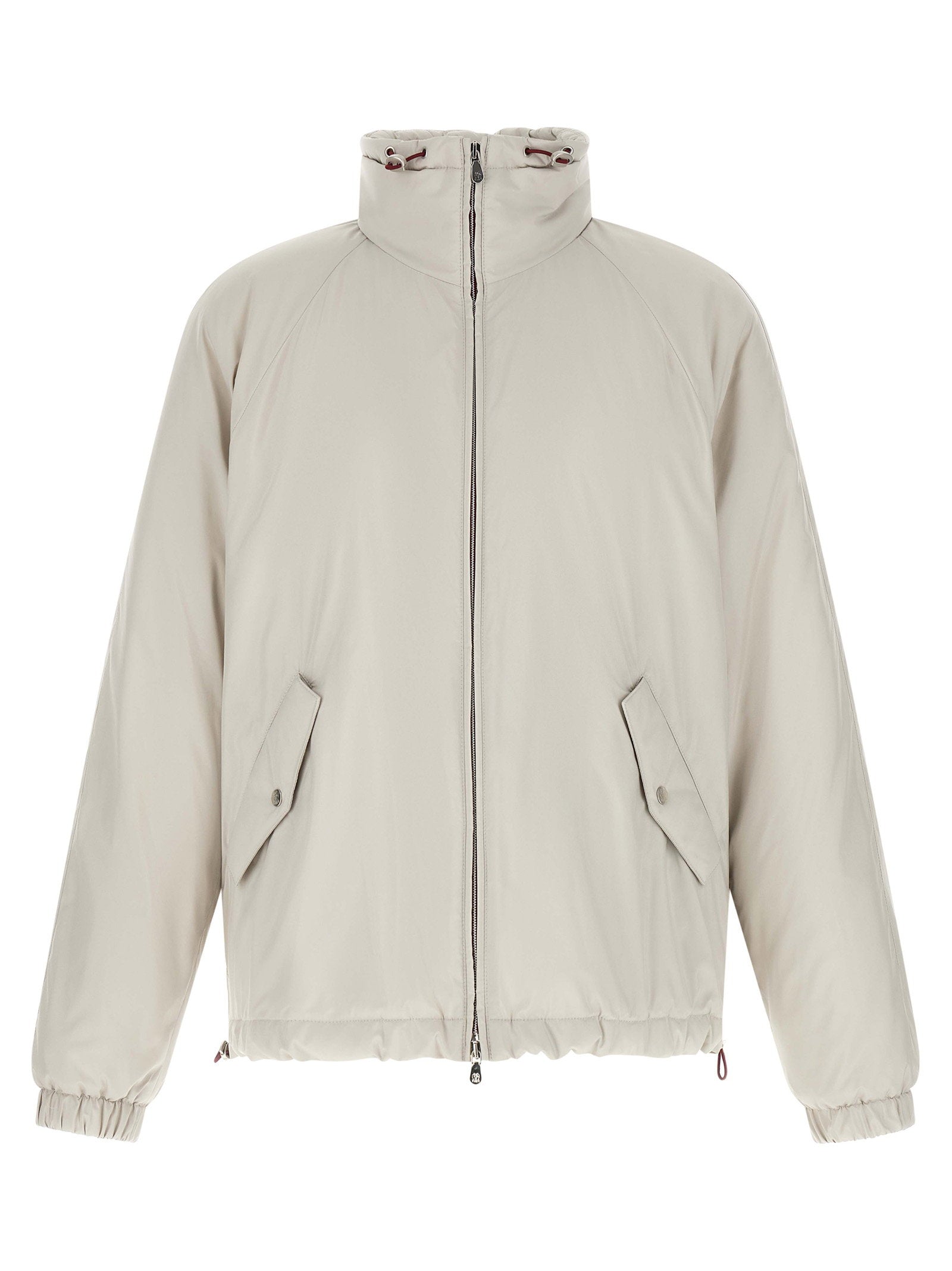 Brunello Cucinelli Water-Repellent Nylon Jacket — Beige