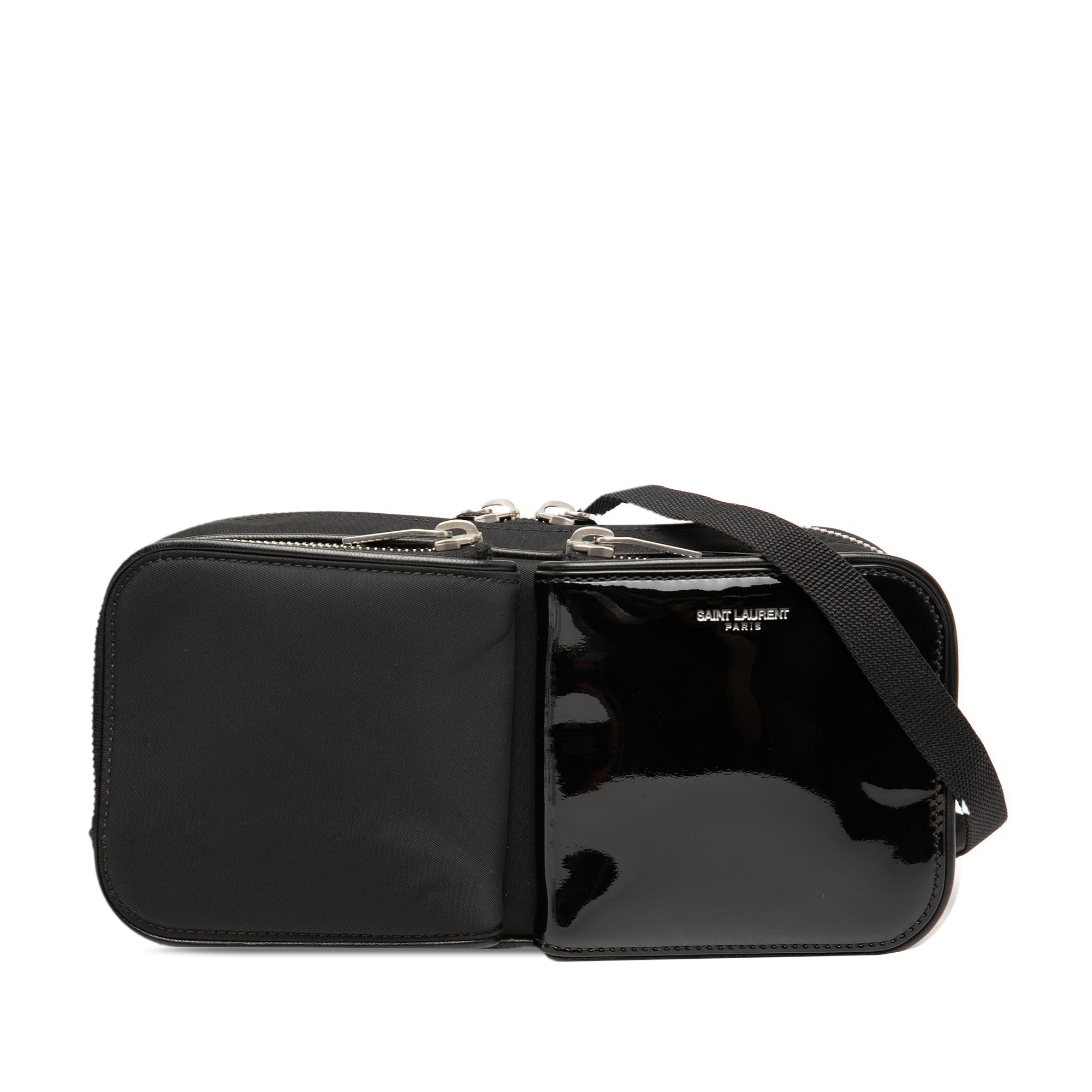Nylon and Patent Crossbody