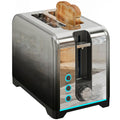 2-Slice 930W Toaster with 7 Browning Levels, Self-Centering Slots, Reheat & Defrost, Black