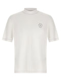 Brunello Cucinelli Techno Piquet Honeycomb T-Shirt — White