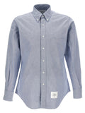 Thom Browne Cotton Oxford Shirt — Blue