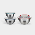 GENICOOK Mix & Carry Stainless Steel Bowl Set