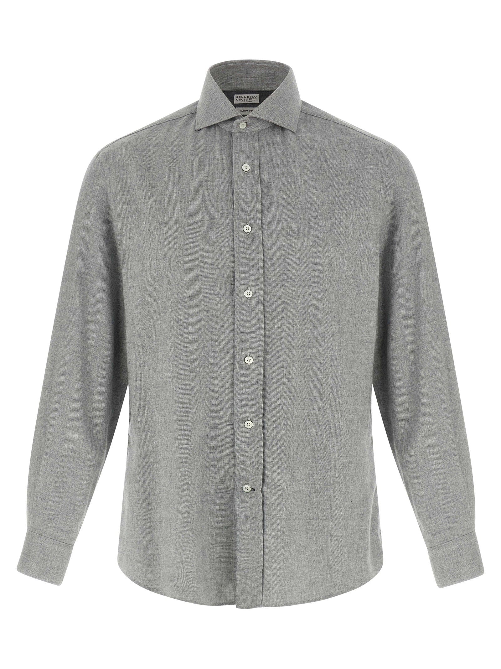 Brunello Cucinelli Cotton Shirt — Gray