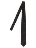 Brunello Cucinelli Regimental Silk Necktie — Brown