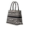 Medium Striped Canvas Reverse Embroidered Dioriviera Toile de Jouy Book Tote