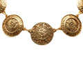 CC Gold Plated Cambon Medallion Necklace