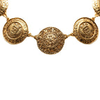 CC Gold Plated Cambon Medallion Necklace