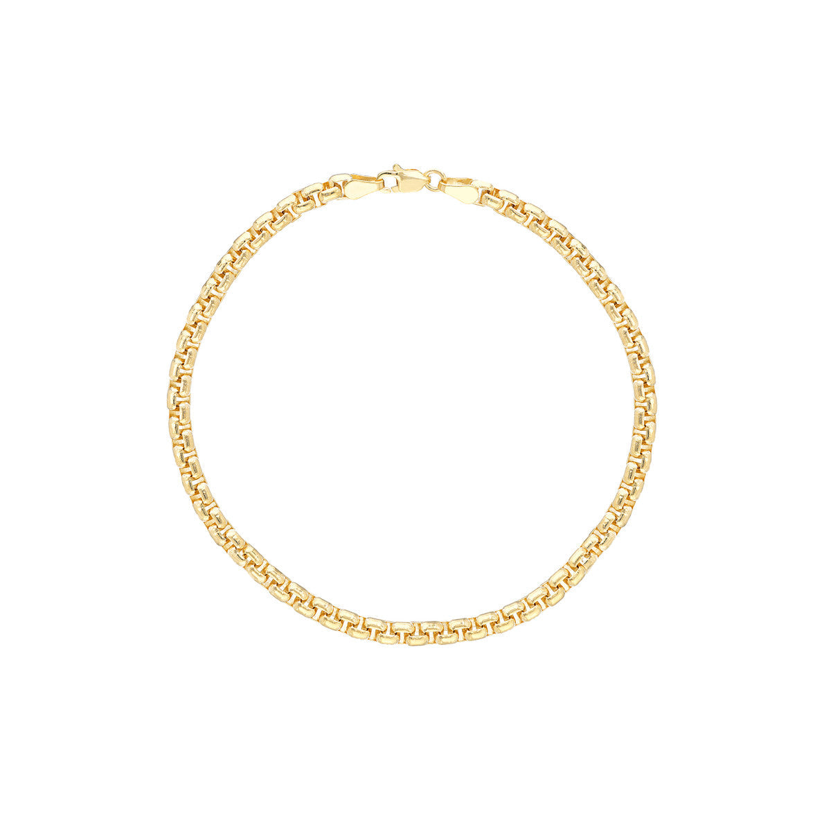 Solid Round Box Chain with Lobster Lock