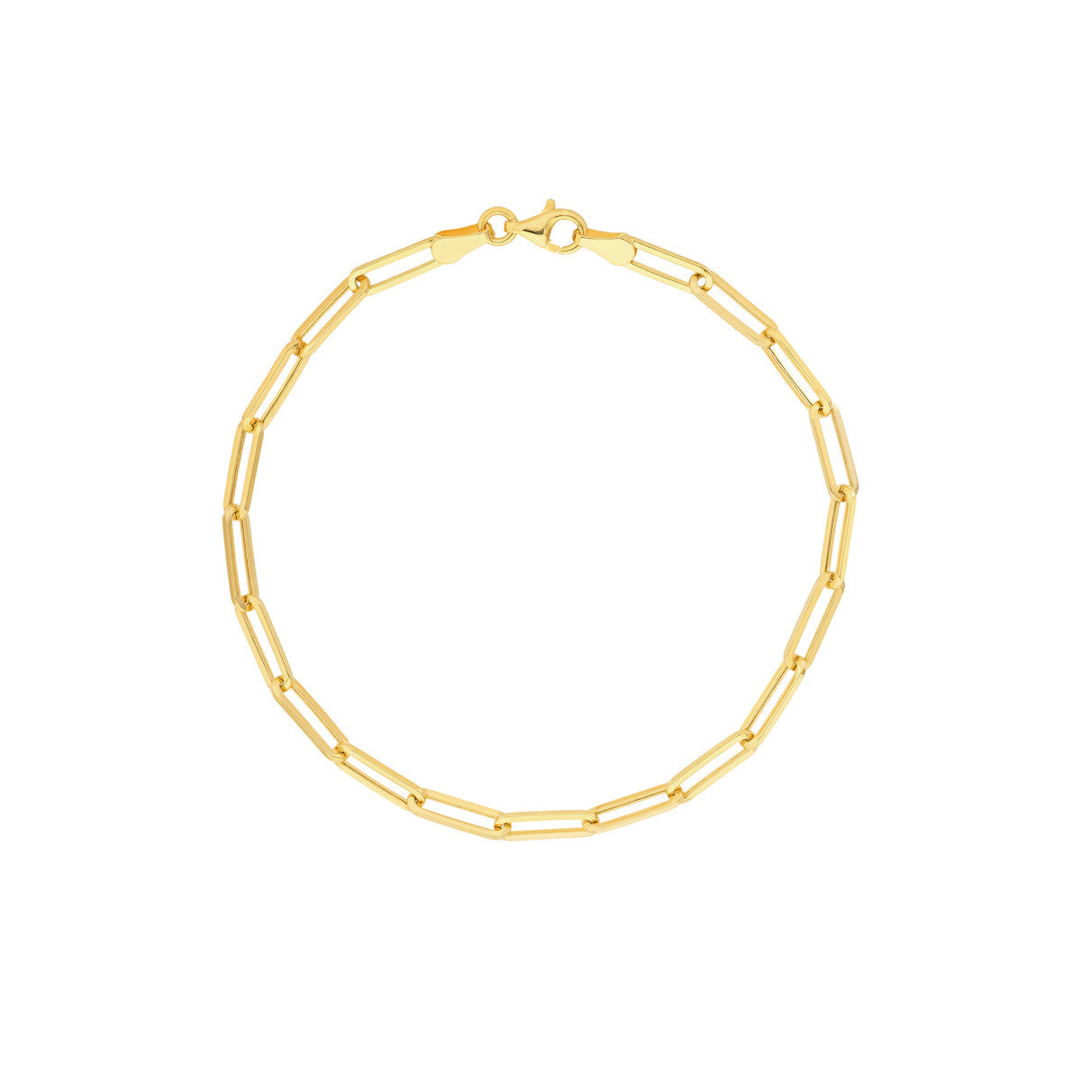 Hollow Paperclip Bracelet with Pear Lock