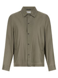 Brunello Cucinelli Water-Resistant Membrane Silk Jacket — Sage green