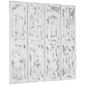 5.5' Foldable Room Divider Screen for Indoor Bedroom Office Rustic White