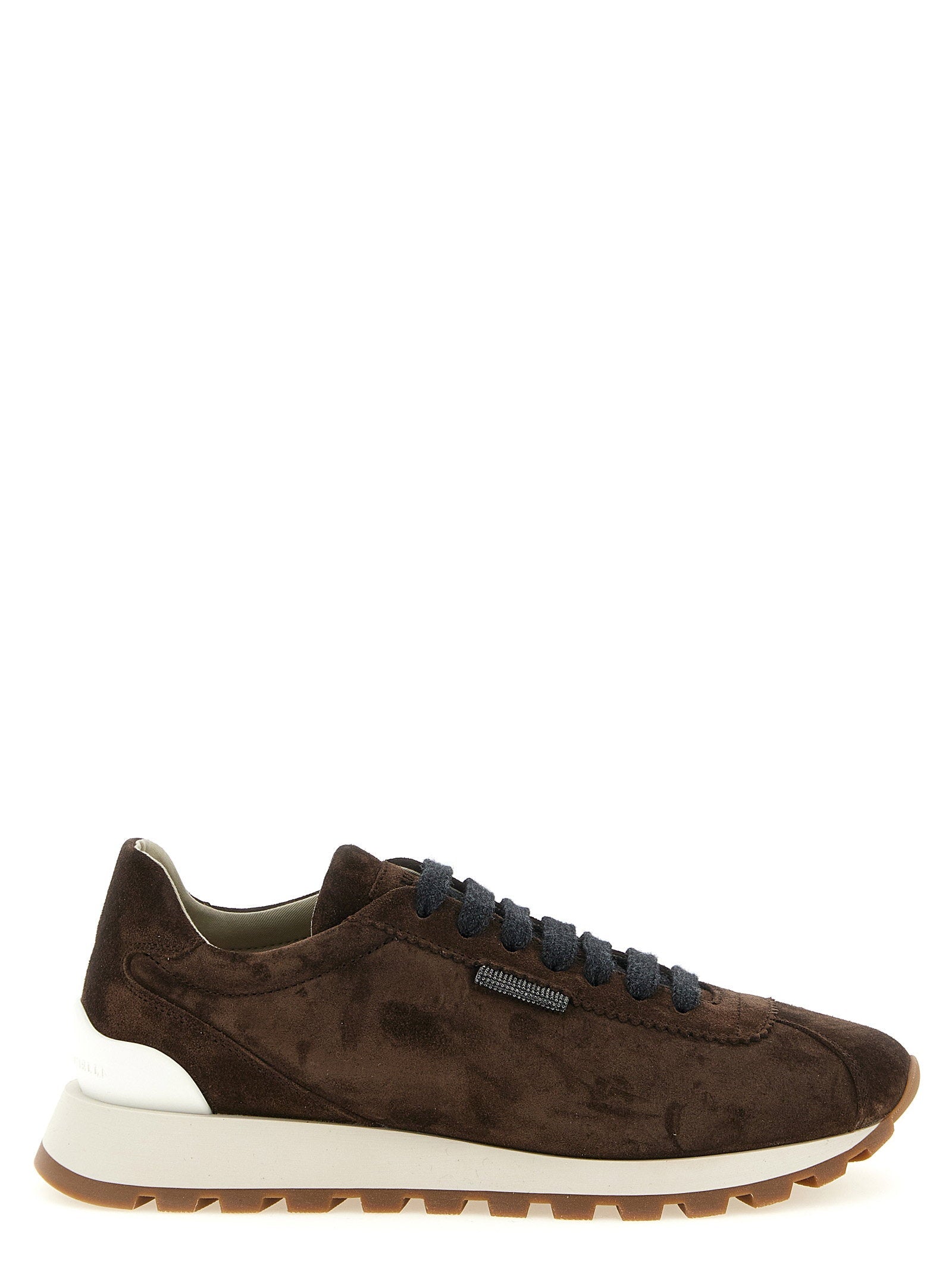 Brunello Cucinelli Suede Runner Sneaker — Brown