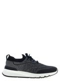 Brunello Cucinelli Techno Cotton Knit Sneaker — Black