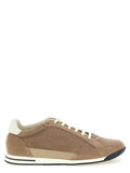 Brunello Cucinelli Suede Knit-Effect Sneaker — Tan