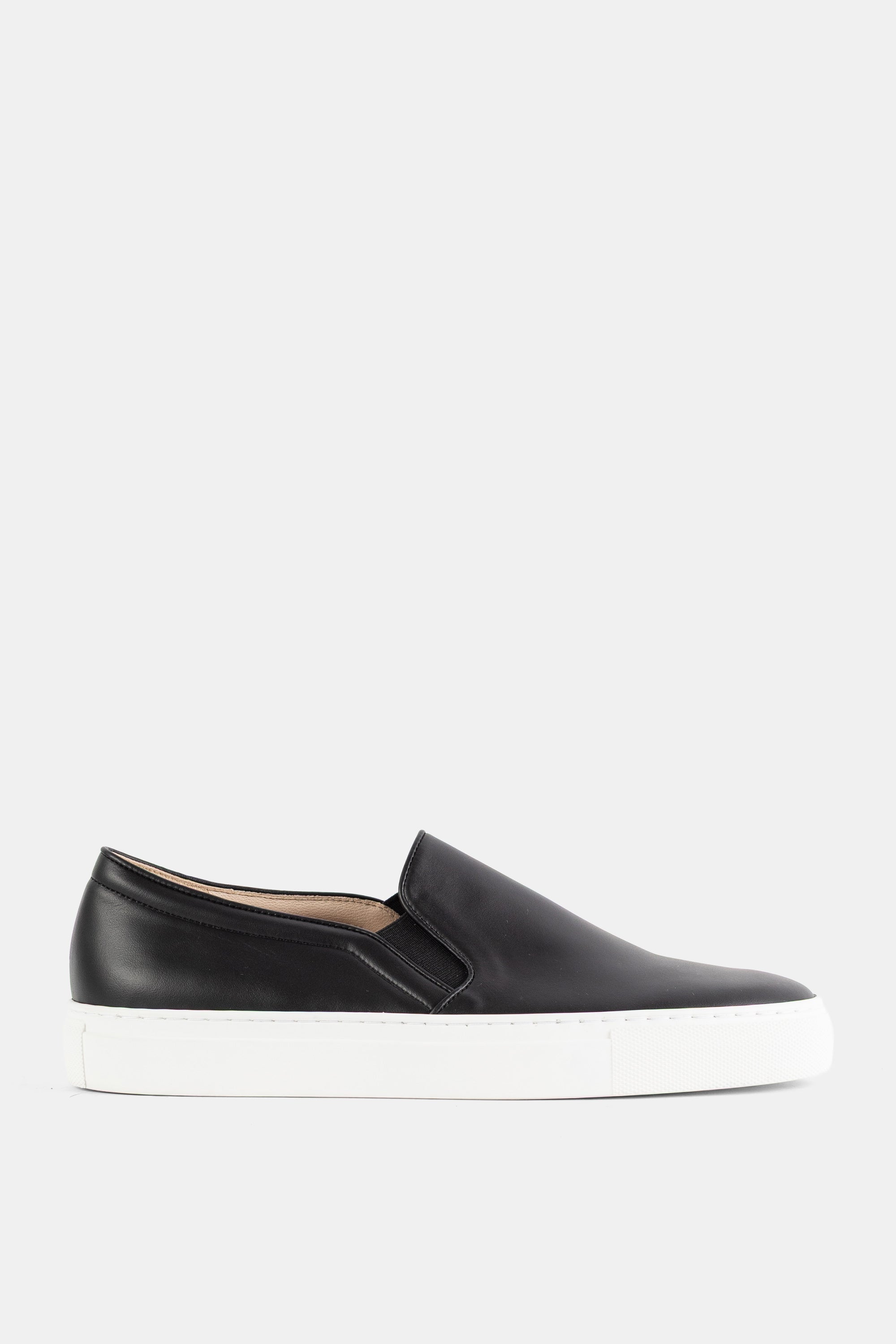 Brightway Nappa Leather Slip-On Sneaker — Black