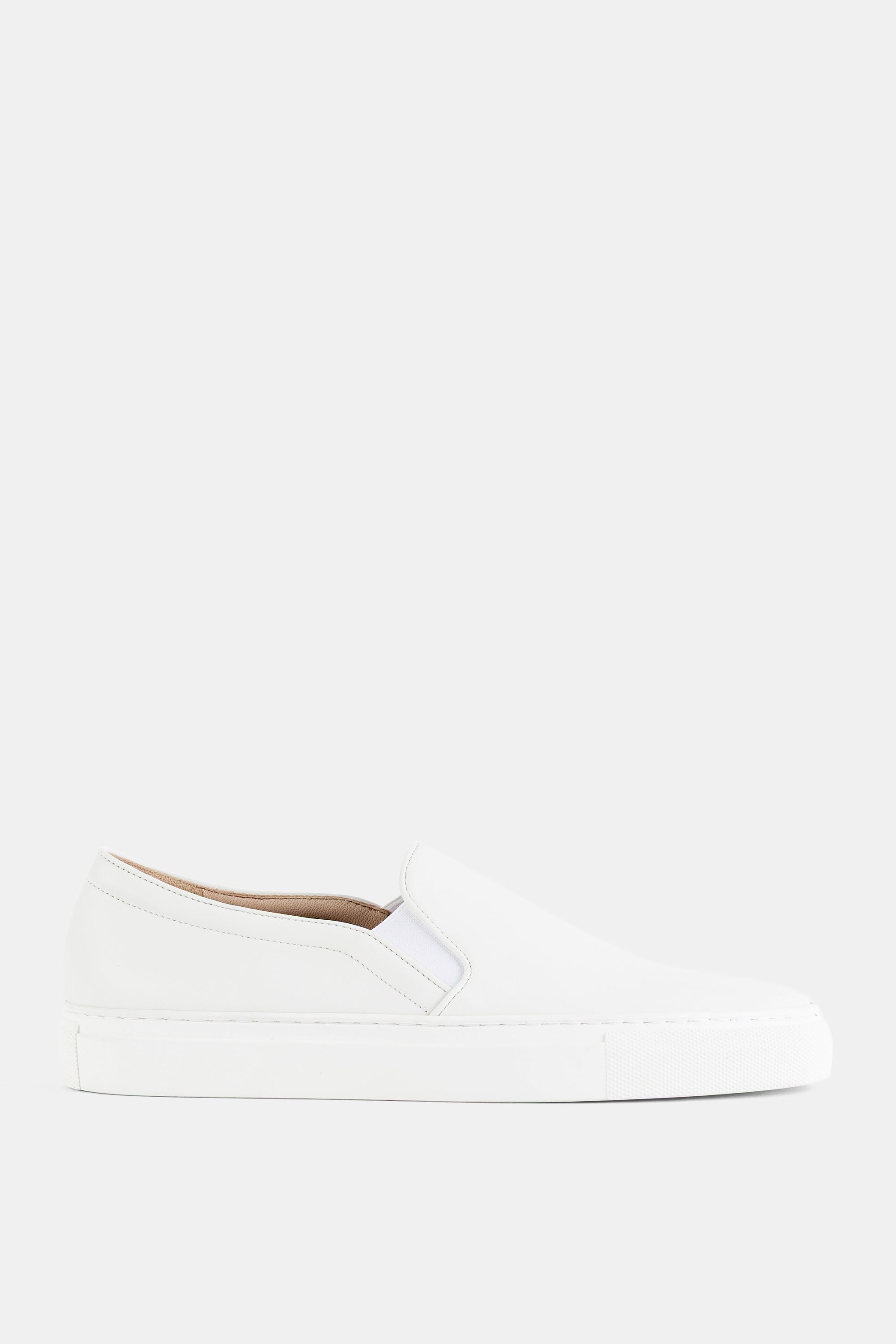 Brightway Nappa Leather Slip-On Sneaker — White