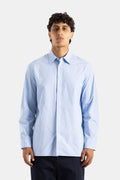 Jil Sander Fine Pinstripe Cotton Shirt — Blue