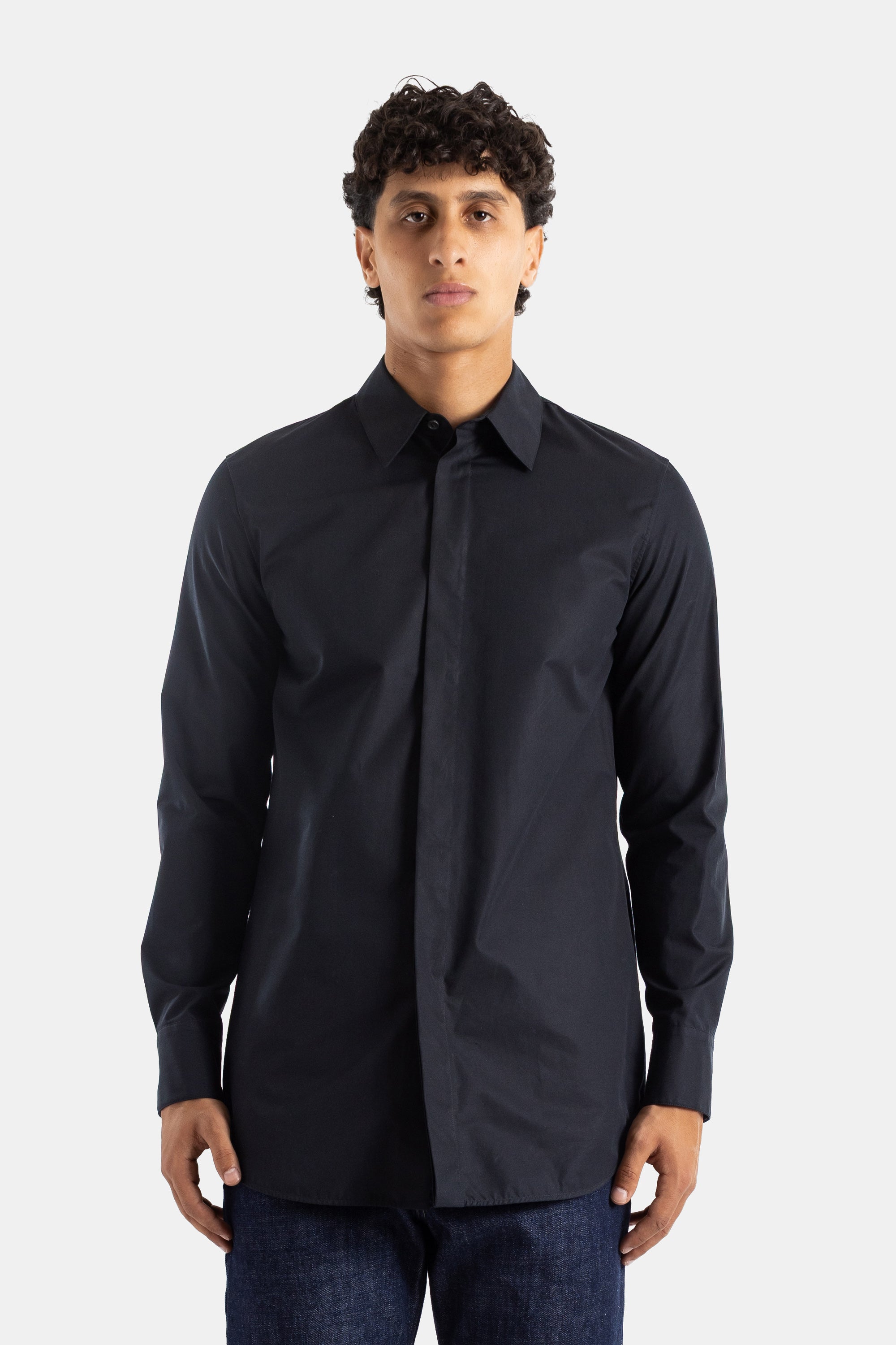 Jil Sander Heavy Organic Cotton Shirt — Black