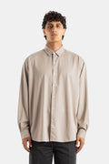 Kanemasa Phil. Oversize Cotton Jersey Shirt — Beige