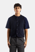 Momotaro Sashiko Overdye Pima Cotton Vest — Navy