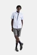 Thom Browne Tennis Racket-Embroidered Poplin Shirt — Blue