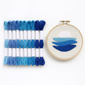 Hilo Mouliné – Pack 12 Madejas Tonos Azules