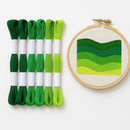 Hilo Mouliné – Pack 12 Madejas Tonos Verdes