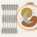 Hilo Mouliné Metalizado - Pack 12 Madejas Plata
