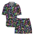 Magic Mushrooms Lounge Shirt and Shorts Combo