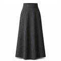 Magnolia Dark Gray High Waist Wool Skirt