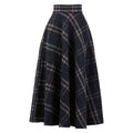 Magnolia Plaid High Waist Wool Skirt