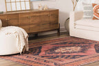 Malamote Vintage Flat Pile Washable Rug