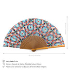 Multicolored Silk Hand Fan Mamunia