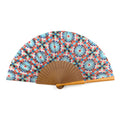 Multicolored Silk Hand Fan Mamunia