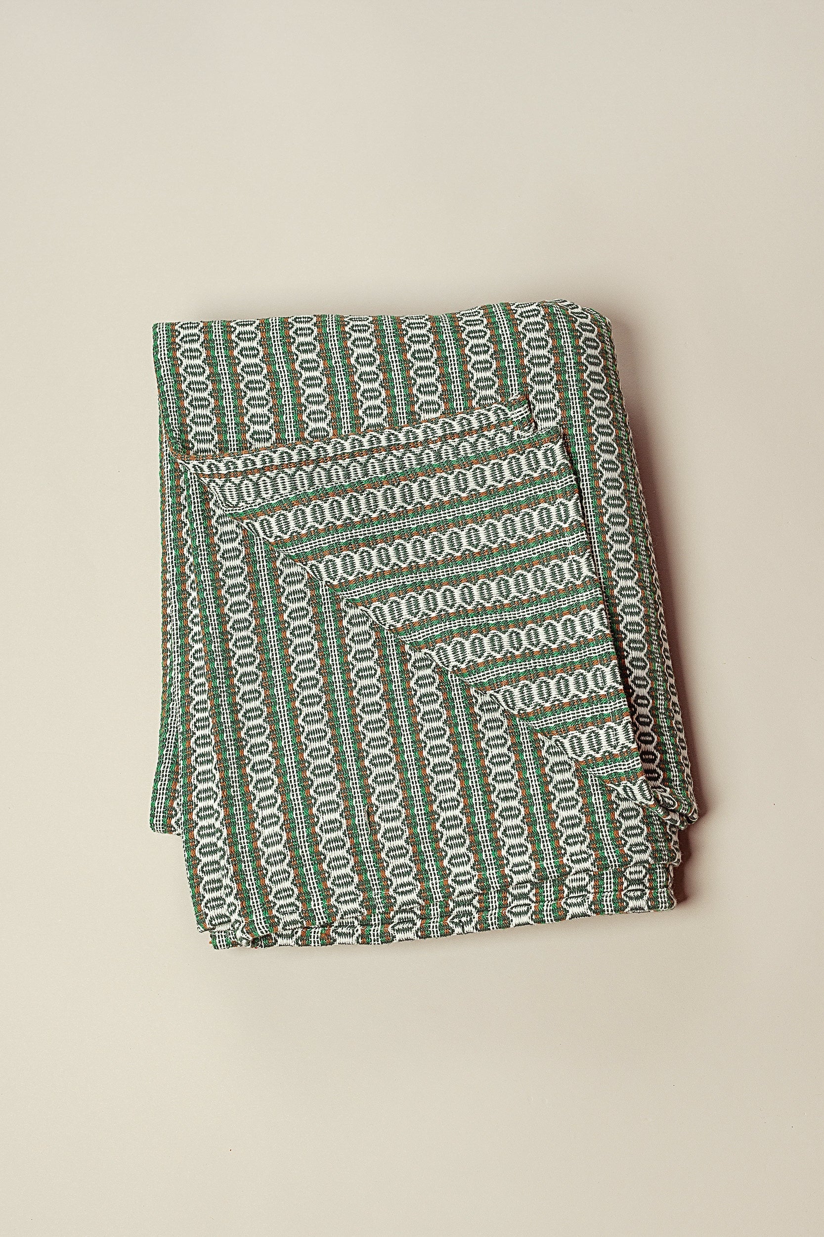 Mantel ojo de perdiz verde retro