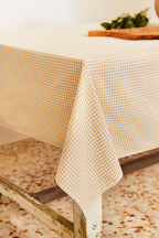Mantel cuadros vichy beige