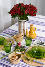 Mantel alpujarra tonos malva
