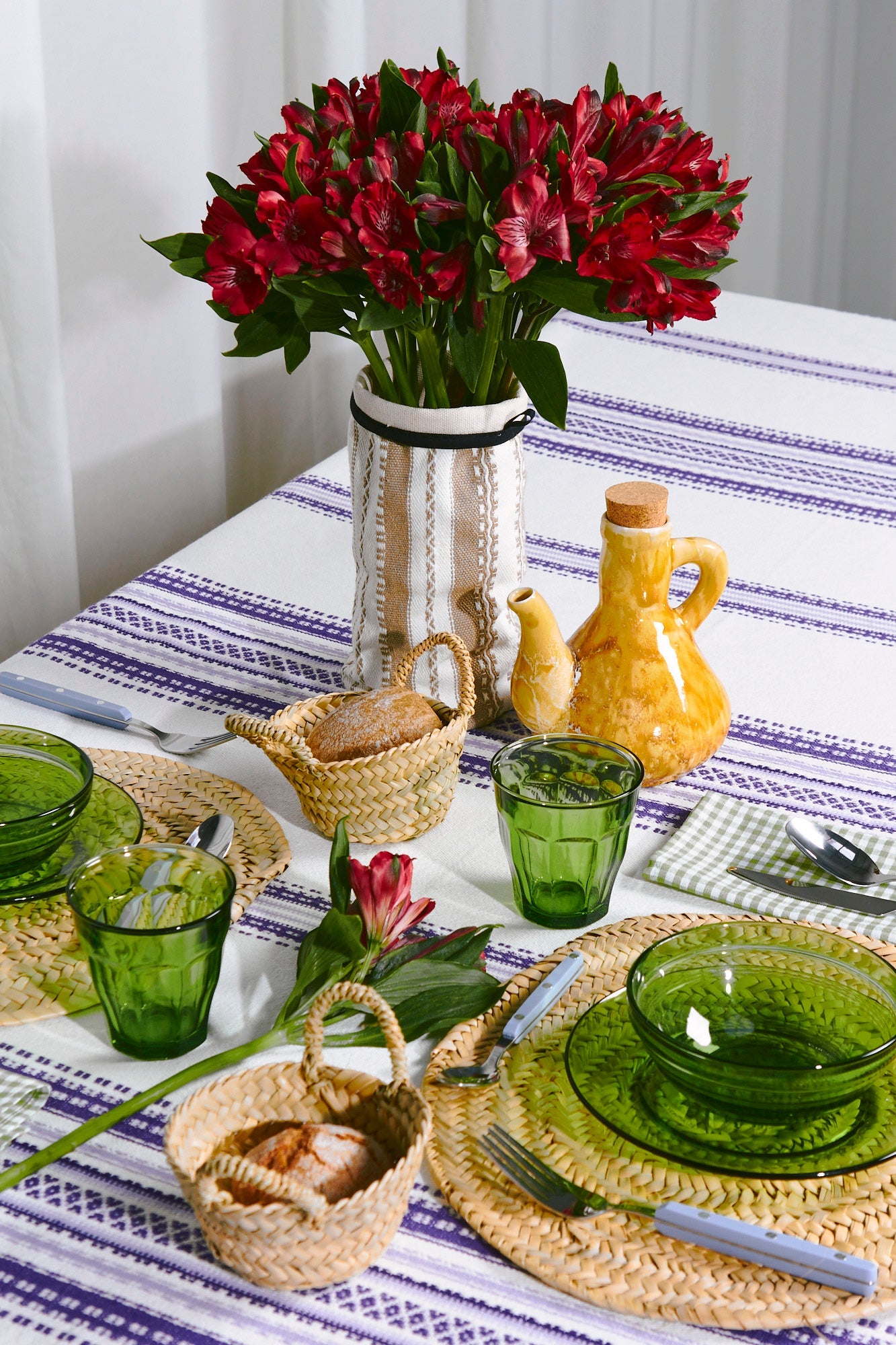 Funda Jarrón M Alpujarra crudo y blanca