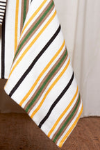 Mantel tejido canario verde y amarillo