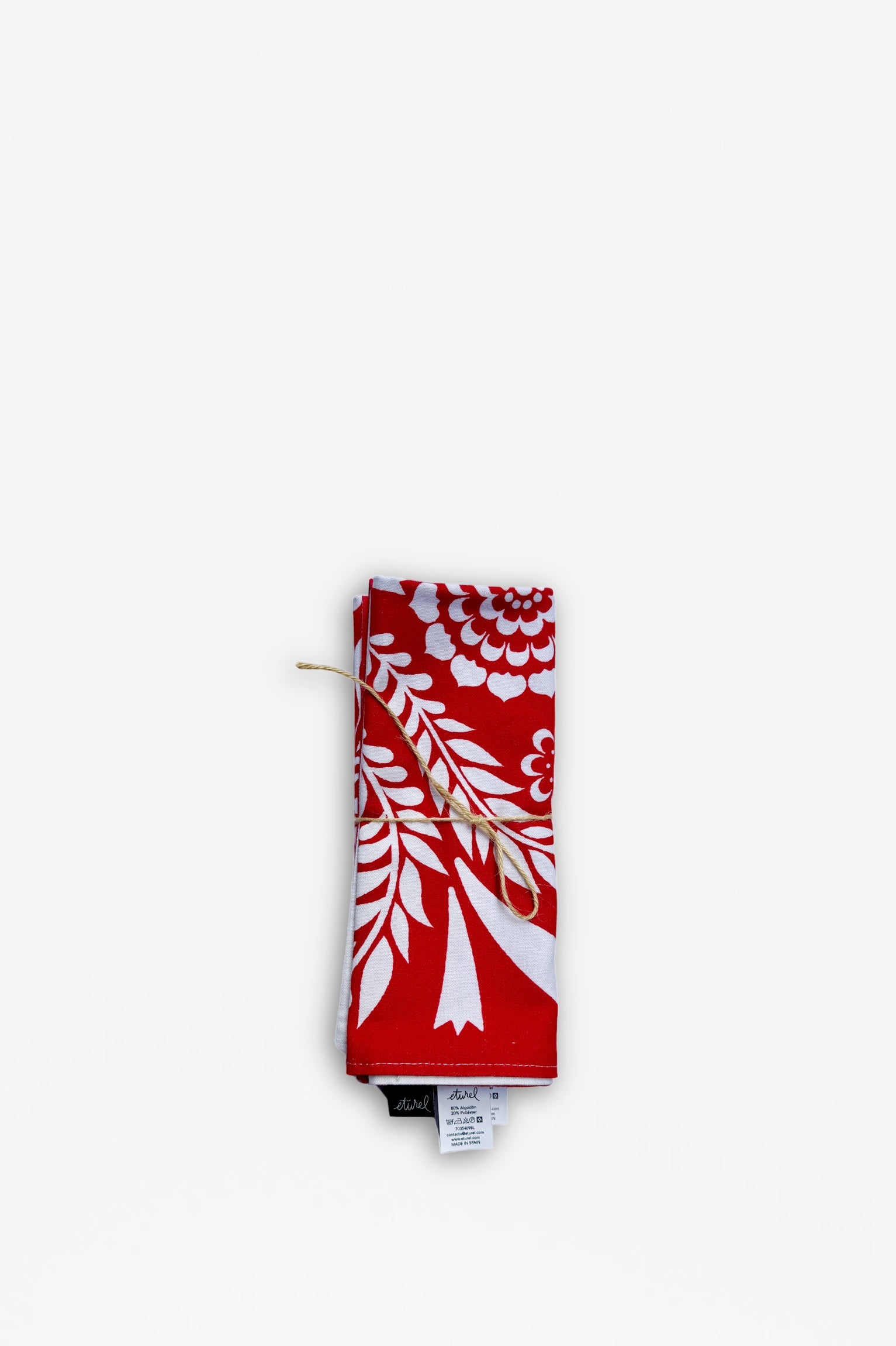 Mantel individual reversible folklore rojo (pack de 2)
