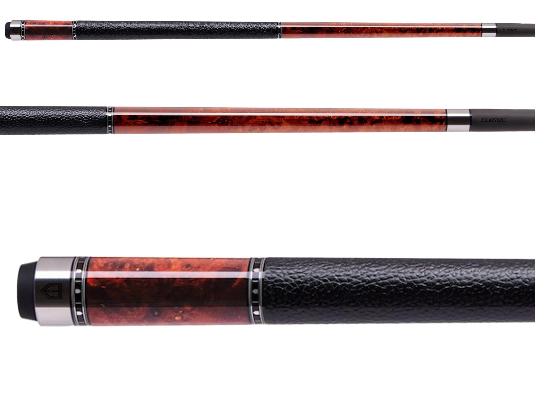 Cuetec Cynergy Truewood Mappa Burl II Leather Wrap