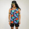 Sprints Mens Running Tank - Tropic Touchdown