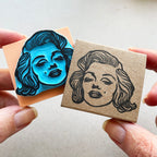 Marilyn Monroe portrait rubber stamp