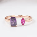 Emerald And Marquise Gemstone Toi Moi Ring