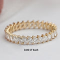Marquise Cut Lab Diamond  Eternity Wedding Band