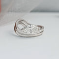 Marquise Diamond Plain Band Ring Set in Gold