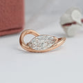 Lab Diamond Sculpted Wave Solitaire Ring