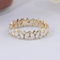 Marquise And Round Diamond Eternity Wedding Band