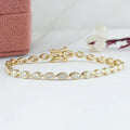 Marquise Cut Lab Diamond White Gold Tennis Bracelet