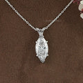 Marquise Lab Diamond Solitaire Bail Pendant
